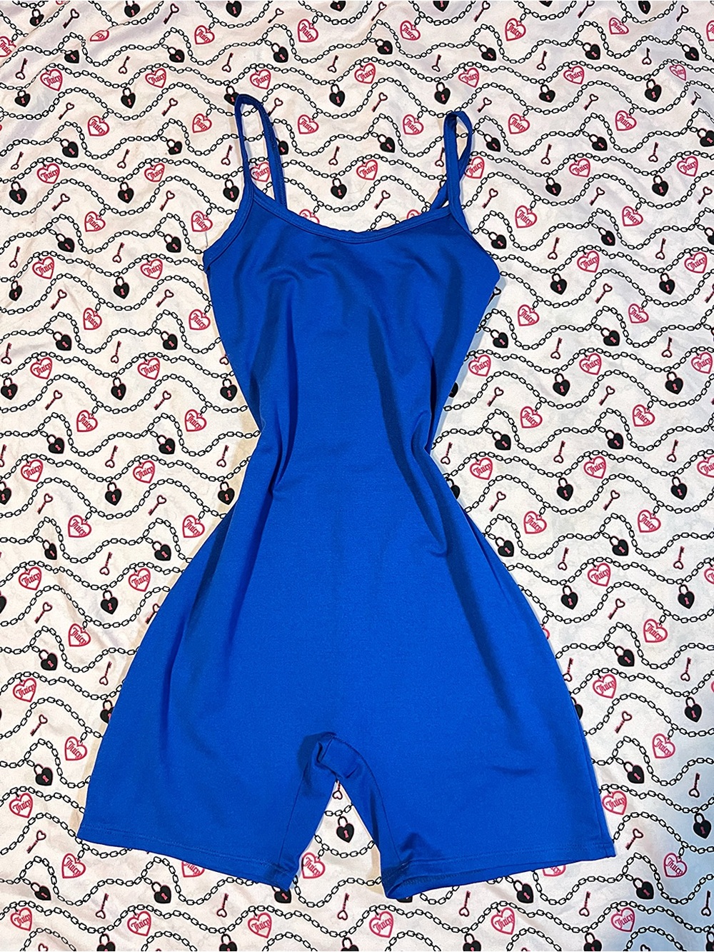 Royal Blue Fitted Romper